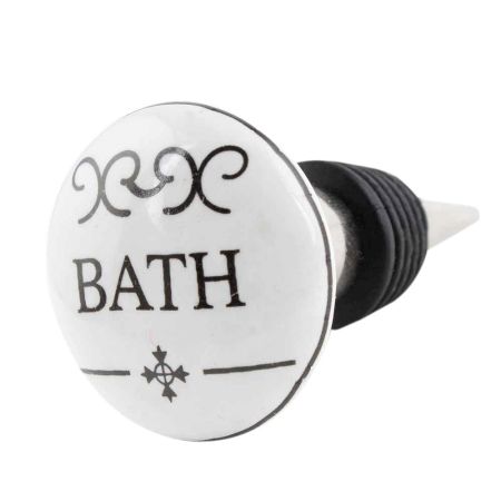 Bath Flat Ceramic Wine Bottle Stopper
